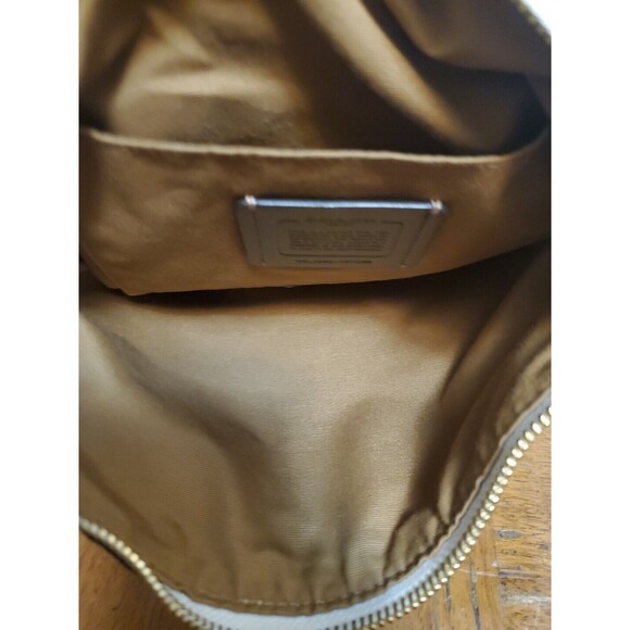 Coach Ellie File Bag Signature Pebbled Leather Handbag In Cream See Photos Stain - Picture 8 of 11